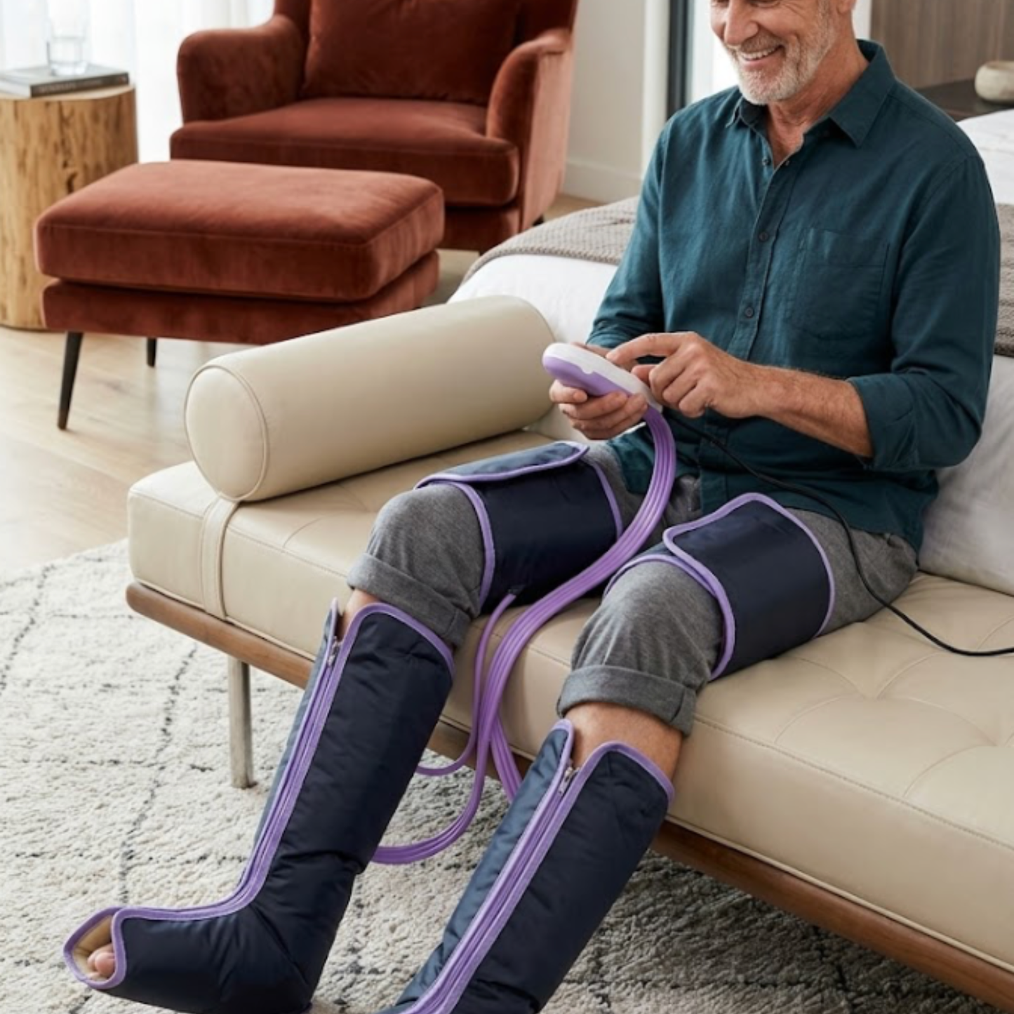 Pneumatic Leg + Thigh Massager