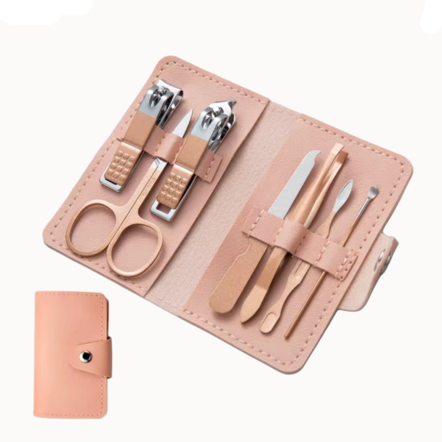7-Piece Nail Clipper & Grooming Set - Stainless Steel Travel Kit
