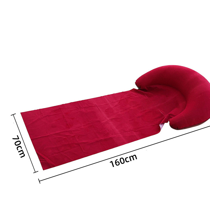 Inflatable Beach Mat with Built-in Pillow & Backrest