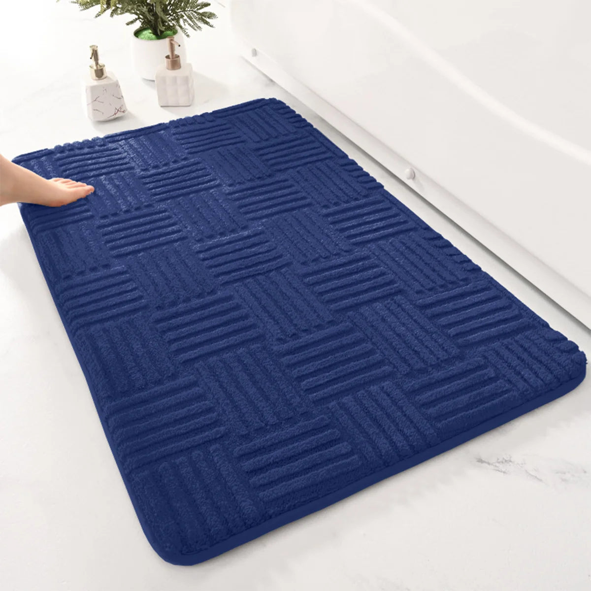 Microfiber Non-Slip Bath Mat – Soft, Absorbent & Quick-Dry
