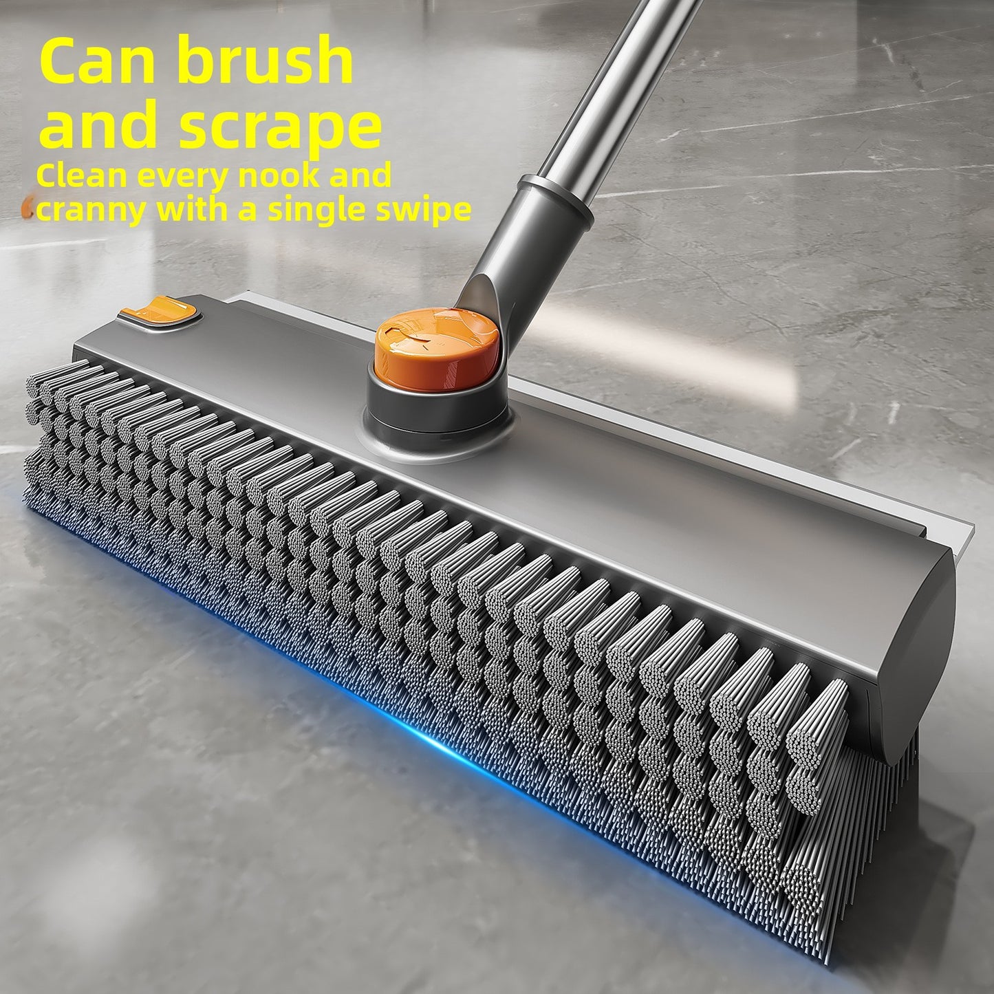 Dual-Purpose Floor Scrub & Crevice Brush – Hard Bristle ABS Cleaning Brush