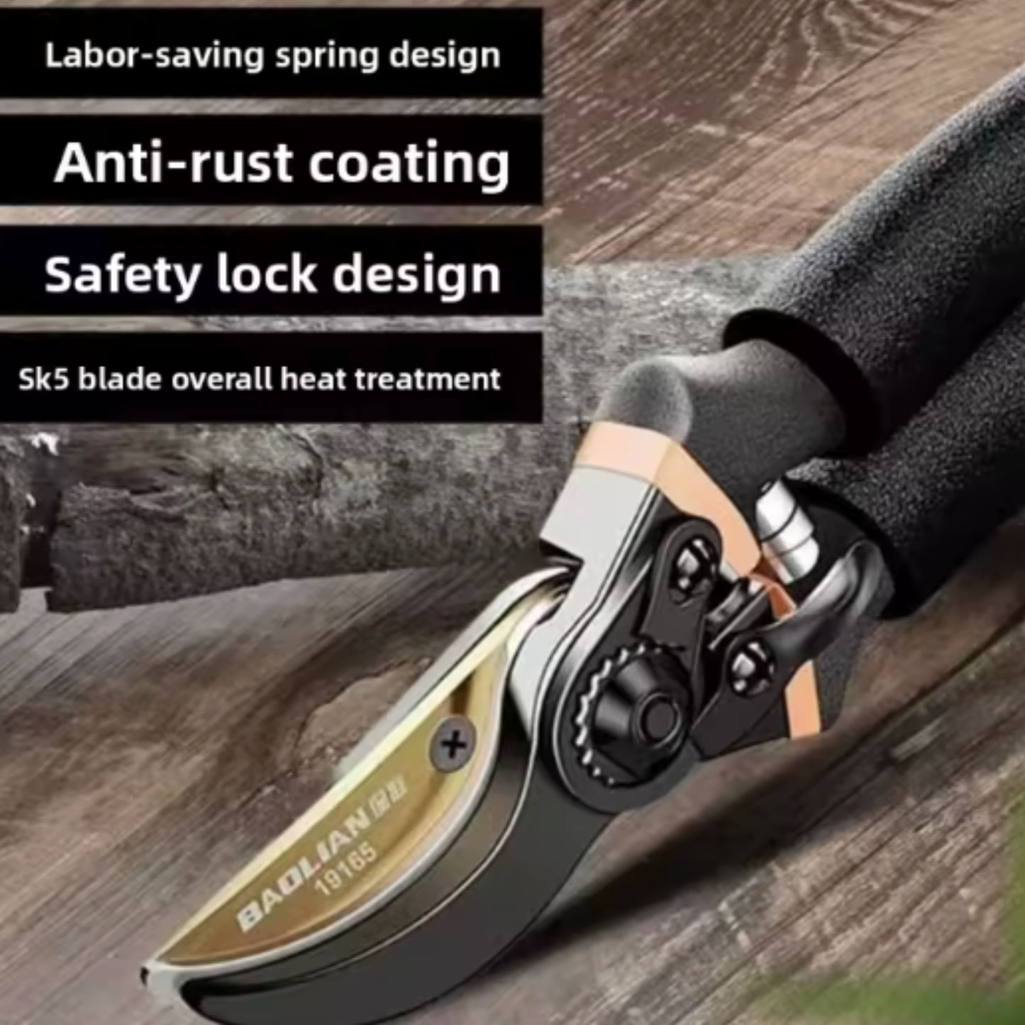 Heavy Duty Pruning Shears – SK5 high-carbon steel
