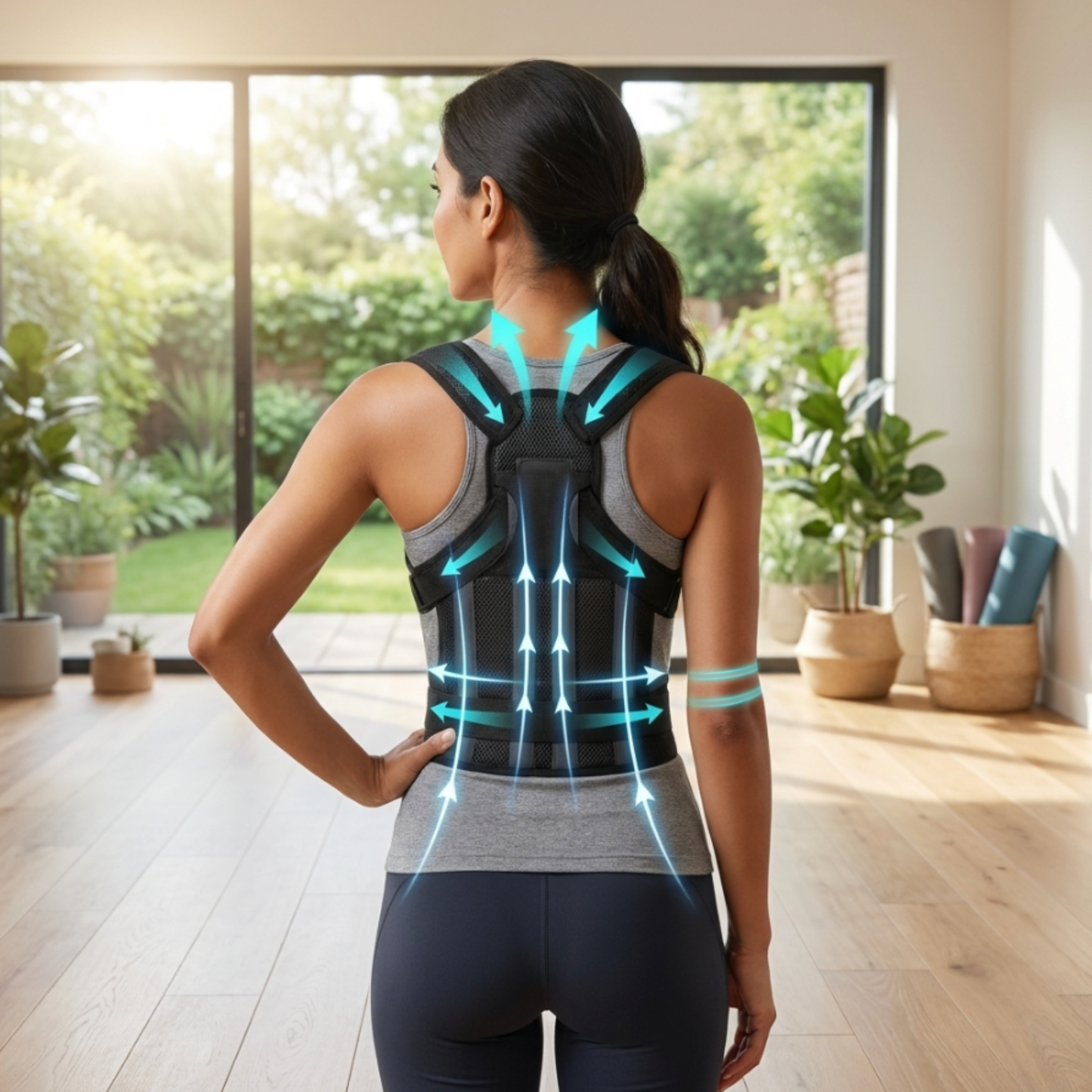 Full Back Posture Corrector and Spinal Support Brace
