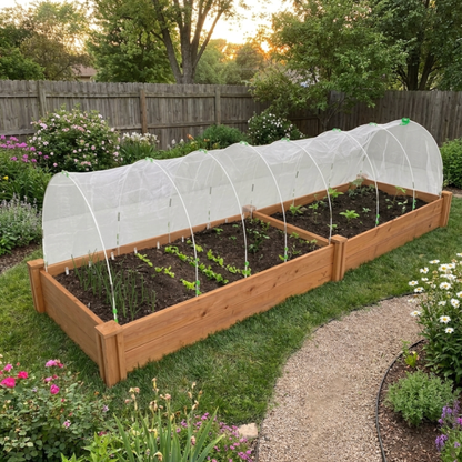 25pcs Rust-Proof Fiberglass Garden Hoops | DIY Grow Tunnel Support Frame for Raised Beds & Garden Fabric