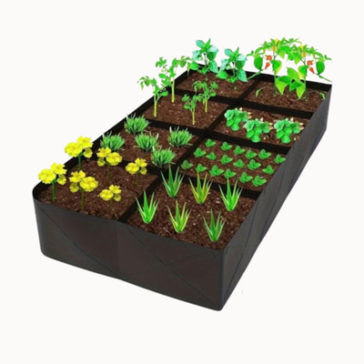 Extra Large 8-Grid Elevated Garden Bed | Durable Raised Planting Box for Vegetables & Flowers