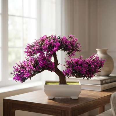 Artificial Bonsai Tree, Faux Potted Plant for Home and Office