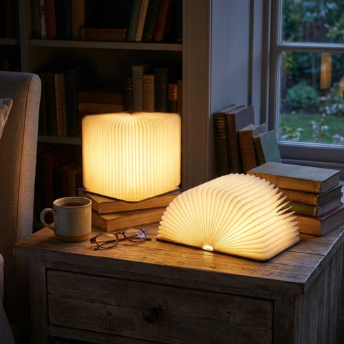 3D Folding Wooden Book Lamp
