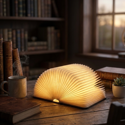 3D Folding Wooden Book Lamp