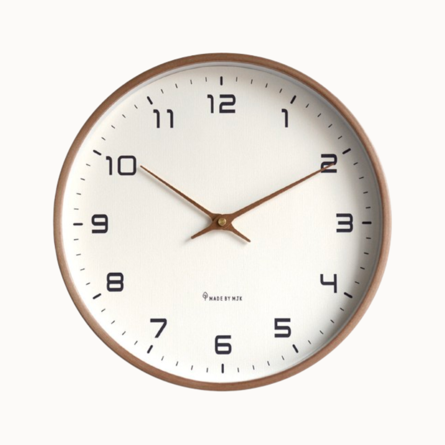 Silent Nordic Wall Clock - Solid Wood