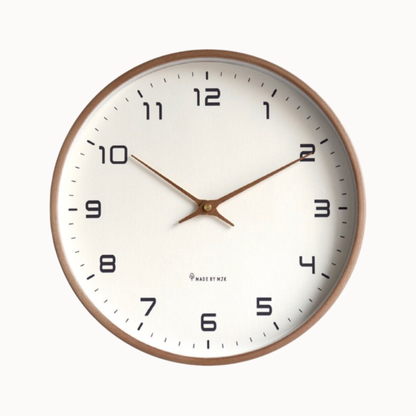 Silent Nordic Wall Clock - Solid Wood