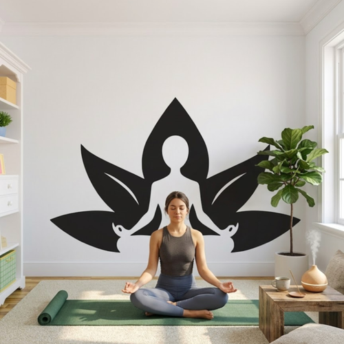 Yoga Meditation Self-adhesive Wall Sticker
