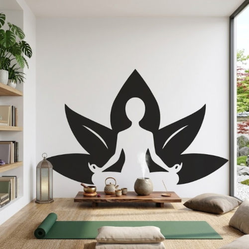 Yoga Meditation Self-adhesive Wall Sticker