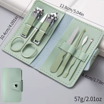 7-Piece Nail Clipper & Grooming Set - Stainless Steel Travel Kit