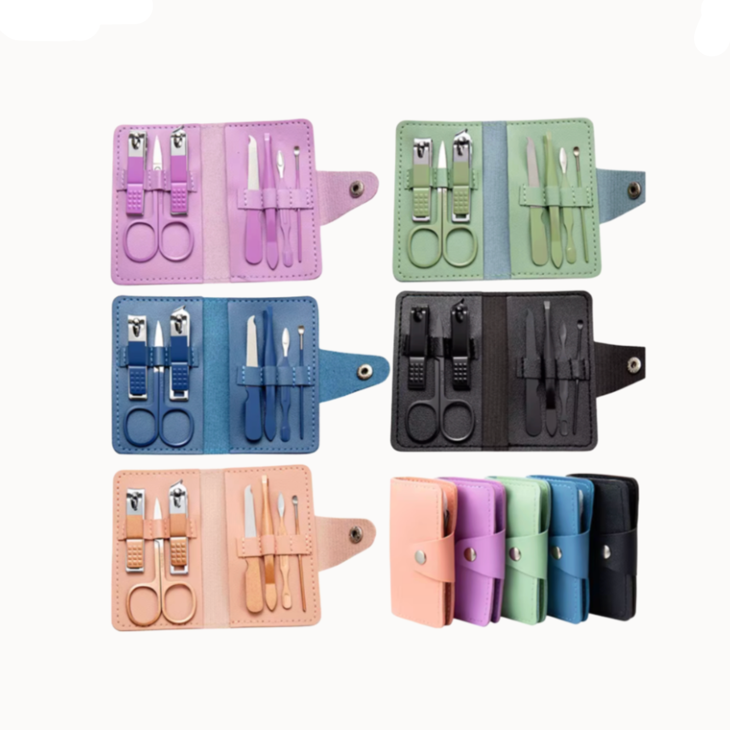 7-Piece Nail Clipper & Grooming Set - Stainless Steel Travel Kit