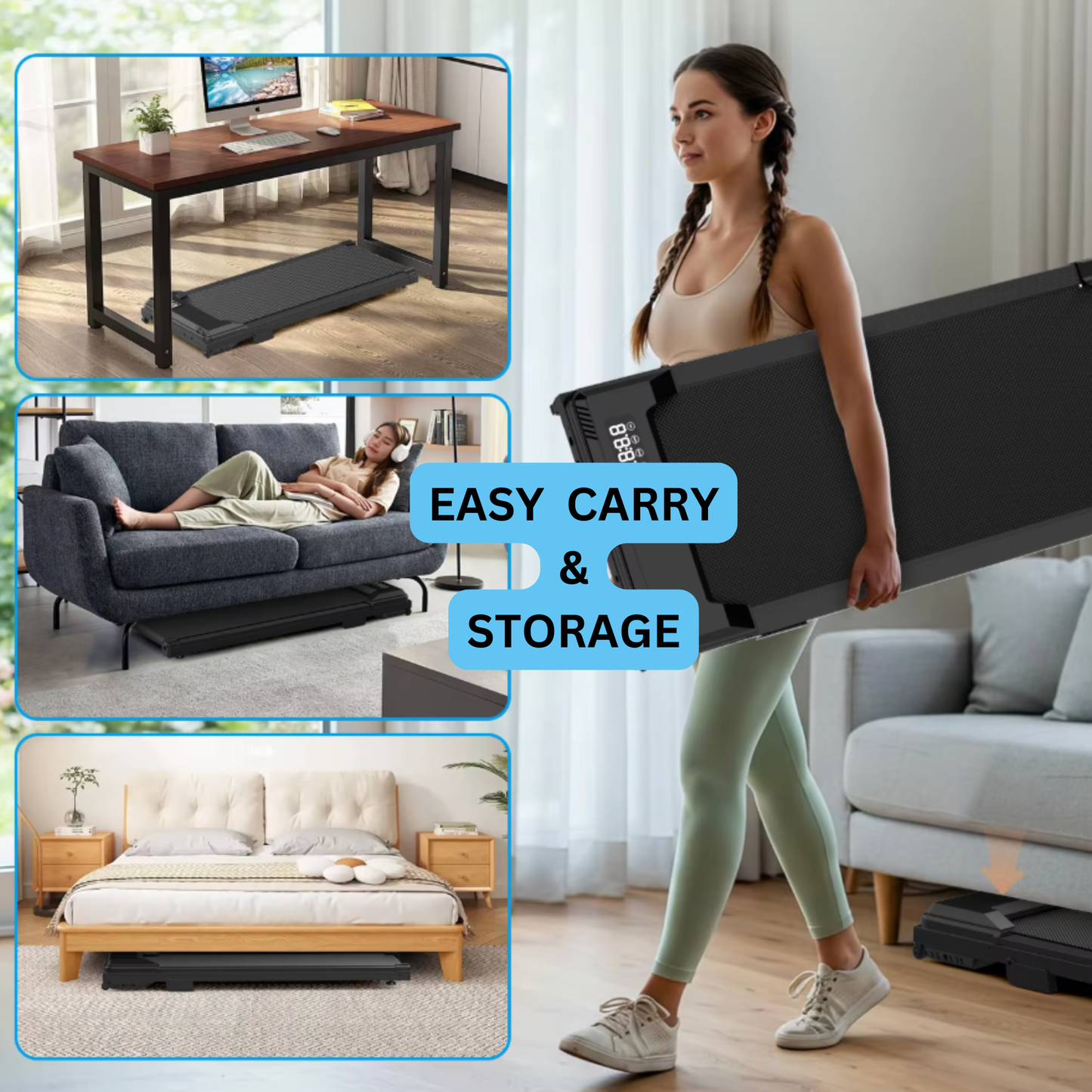 Foldable Incline Walking Pad | APP & Remote Control | 1-8 KM/H
