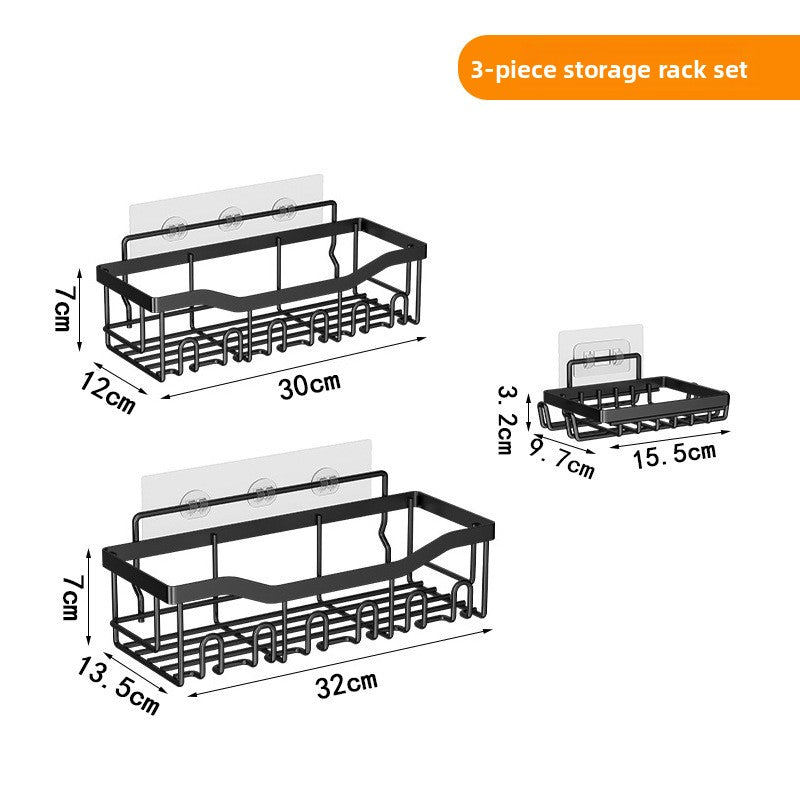 Wall-Mounted Bathroom Organizer Rack