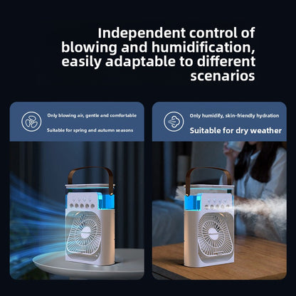 3-in-1 Desktop Fan with Humidifier & Ambient Light