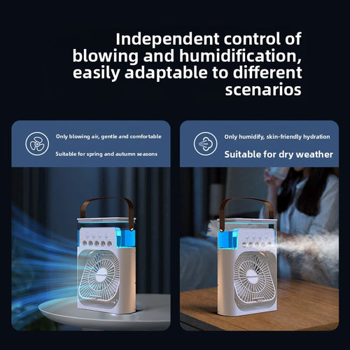 3-in-1 Desktop Fan with Humidifier & Ambient Light