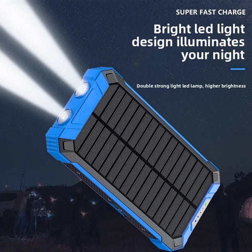 Solar Power Bank 20000mAh – Fast Charging, Rugged & Portable
