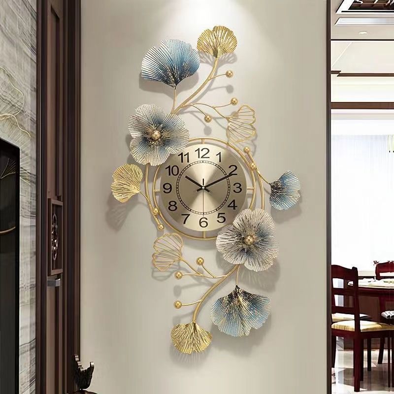 Ginkgo Leaf Wall Clock – Chinese Style