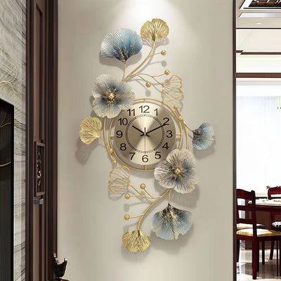Ginkgo Leaf Wall Clock – Chinese Style