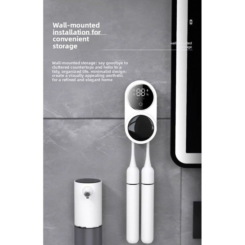 UV Toothbrush Sterilizer & Holder – Wall Mount, Touch Control, USB Charging