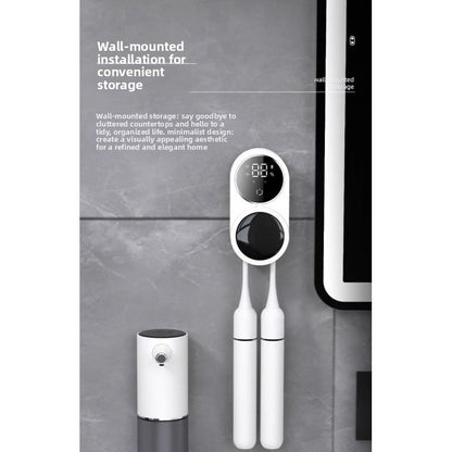 UV Toothbrush Sterilizer & Holder – Wall Mount, Touch Control, USB Charging