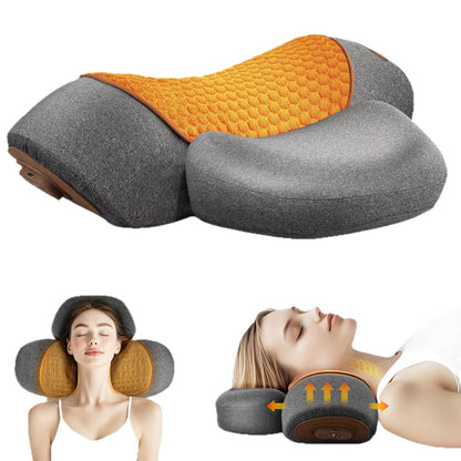 Heated Cervical Neck Pillow with Massage & Memory Foam