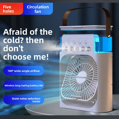 3-in-1 Desktop Fan with Humidifier & Ambient Light