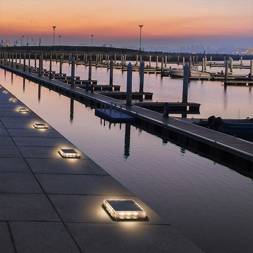 Solar Powered Floor Tile Lamp