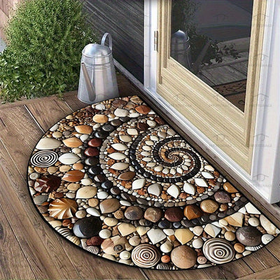 Semicircle Printed Floor Mat