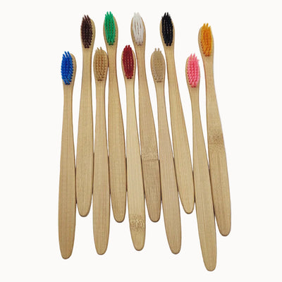 (10-Pack) Bamboo Soft Toothbrush
