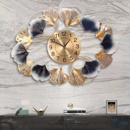 Modern Round Metal Wall Clock – Nordic Design
