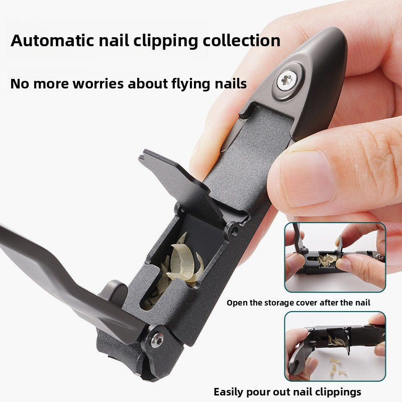 Precision Nail Clippers with Anti-Splash Guard + Steel File
