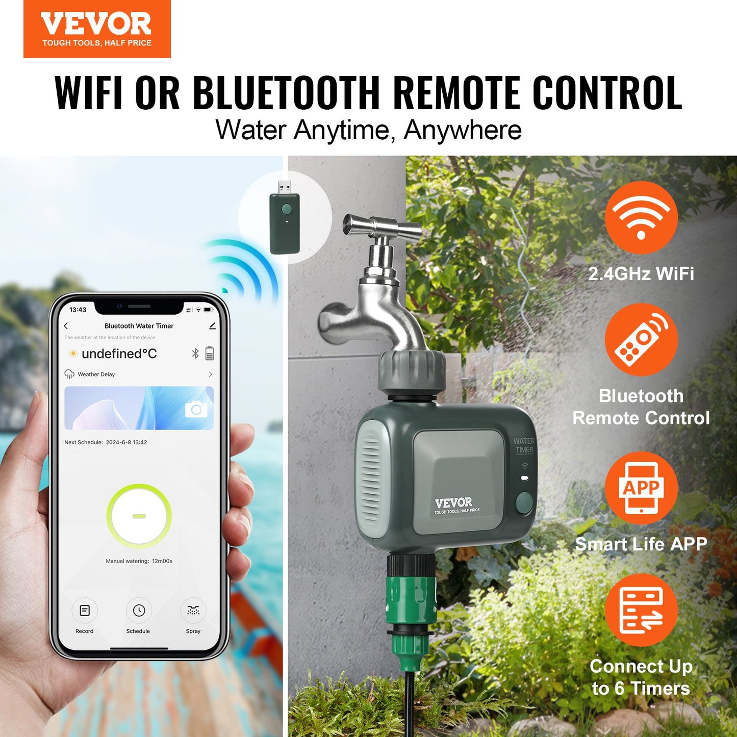 Garden Hose Timer -  APP Control - WiFi/Bluetooth