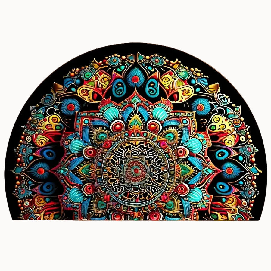 Semicircle Printed Floor Mat