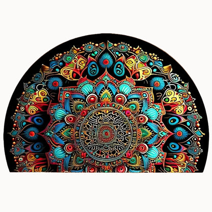 Semicircle Printed Floor Mat