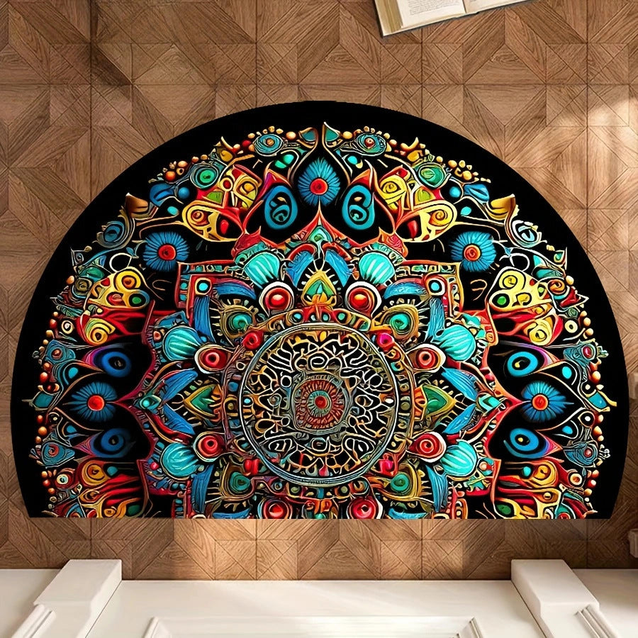 Semicircle Printed Floor Mat