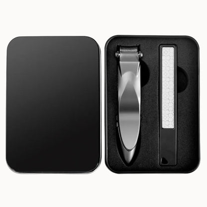 Precision Nail Clippers with Anti-Splash Guard + Steel File
