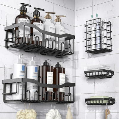 Wall-Mounted Bathroom Organizer Rack