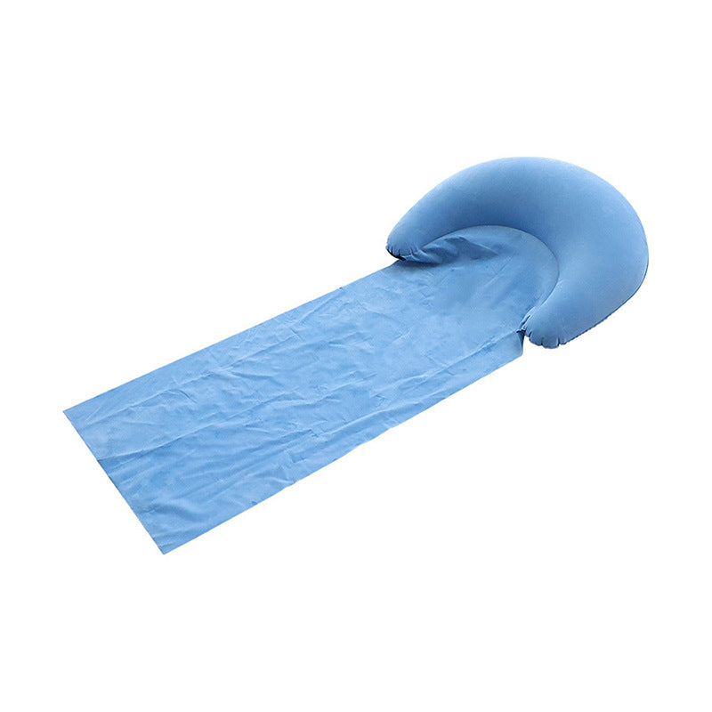 Inflatable Beach Mat with Built-in Pillow & Backrest