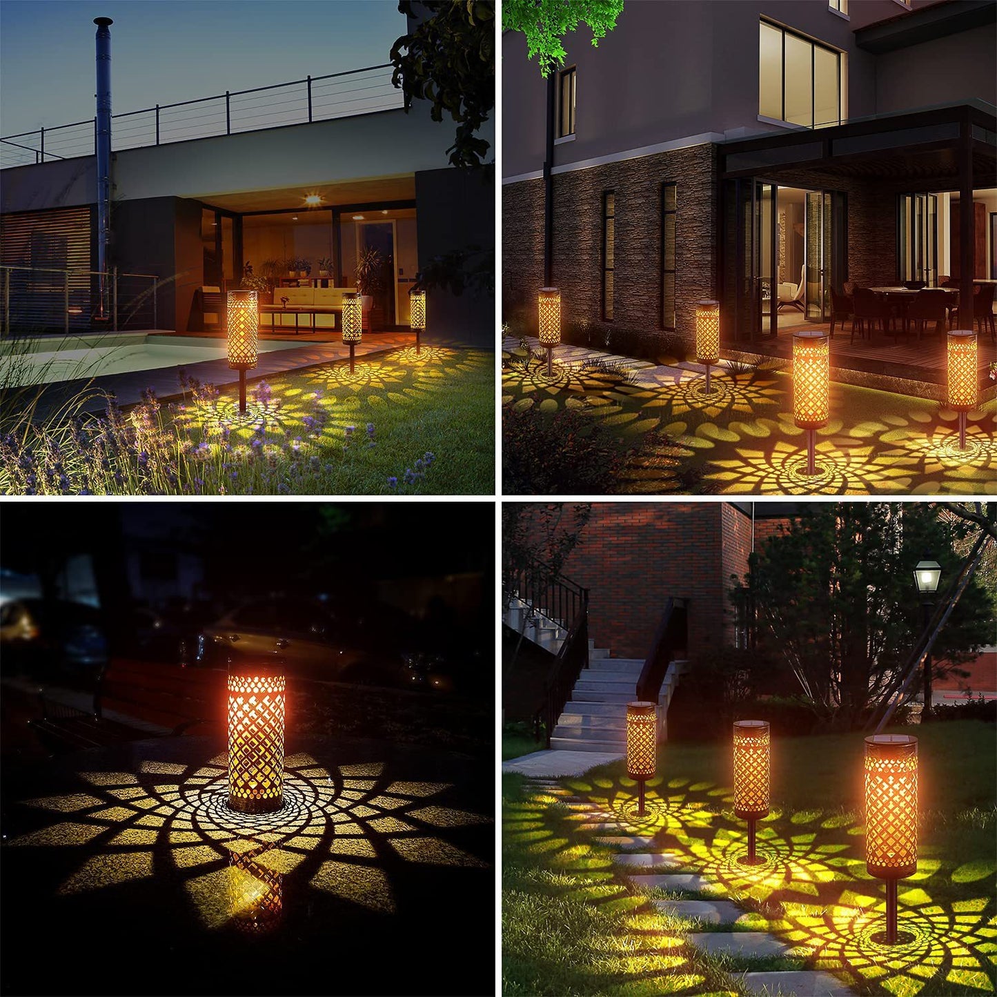 Metal Solar-Powered Lawn Lamp - Waterproof
