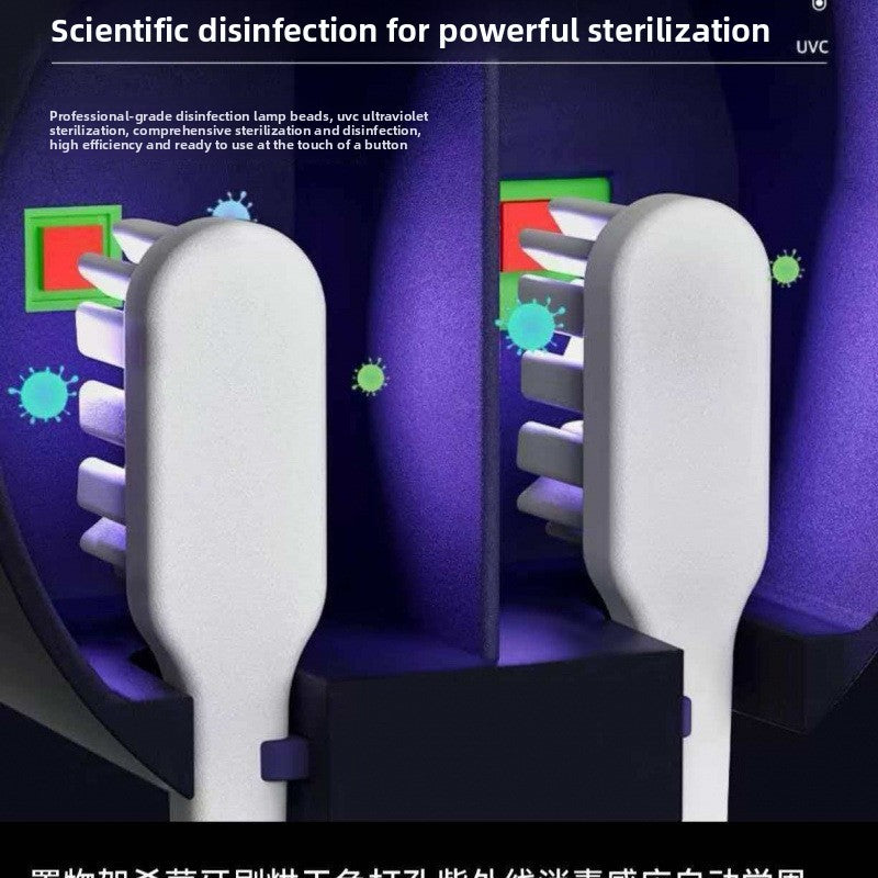 UV Toothbrush Sterilizer & Holder – Wall Mount, Touch Control, USB Charging