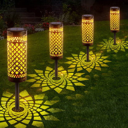 Metal Solar-Powered Lawn Lamp - Waterproof
