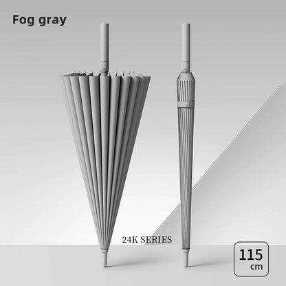 Large Golf Umbrella 23" – 24-Rib Windproof Straight Umbrella with 115cm Canopy, Sun & Rain Protection