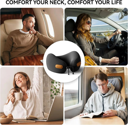 Memory Foam U-Shape Travel Neck Pillow – Portable Support for Airplane, Office & Home