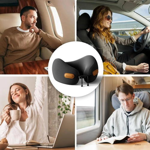 Memory Foam U-Shape Travel Neck Pillow – Portable Support for Airplane, Office & Home