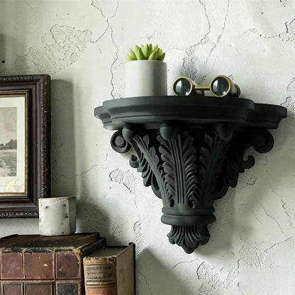 Gothic Floating Wall Shelf – Double Tier Wall Mounted Storage Rack for Home, Office & Bedroom Decor, 19×9×13cm