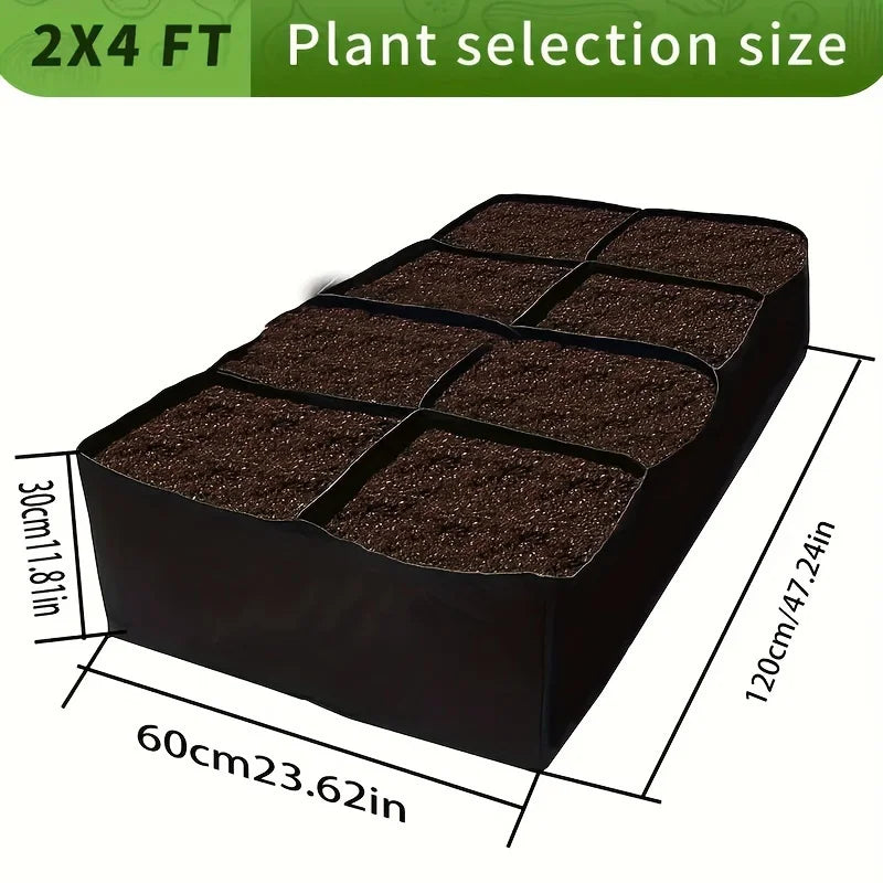 Extra Large 8-Grid Elevated Garden Bed | Durable Raised Planting Box for Vegetables & Flowers