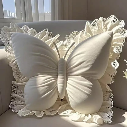 Princess Butterfly Bow Cushion Pillow – Soft Decorative Pillow for Sofa, Bedroom
